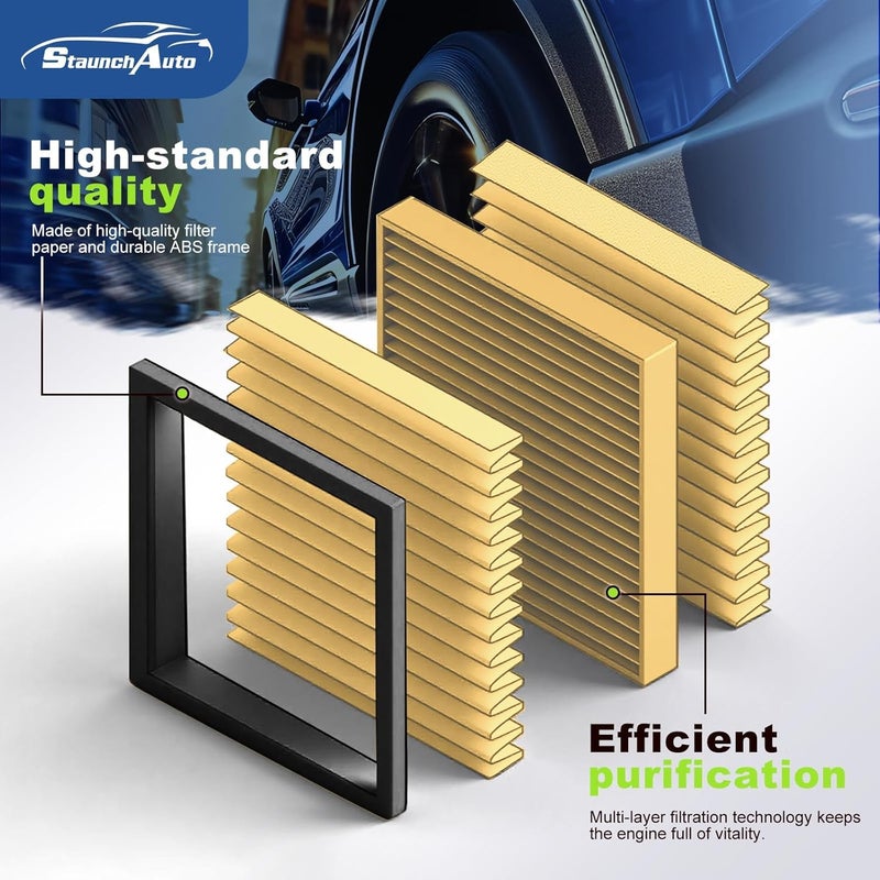 StaunchAuto Engine & Cabin Air Filter for 19-26 Subaru Ascent 2.4L/18-22 Subaru Crosstrek 2.0L/21-22 Crosstrek 2.5L Air filter for Car Replacement 72880FL00A 16546AA16A Automotive Accessories - Image 3